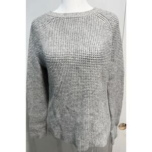 MARINE LAYER Merino Wool Blend Waffle Knit Pullover Crewneck Sweater Size S